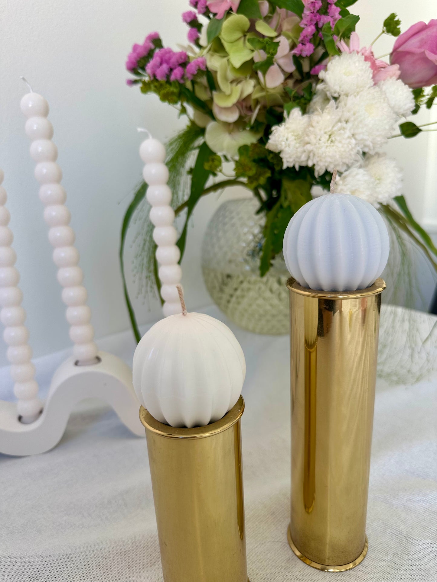 Bubbelformade höga ljus 2st