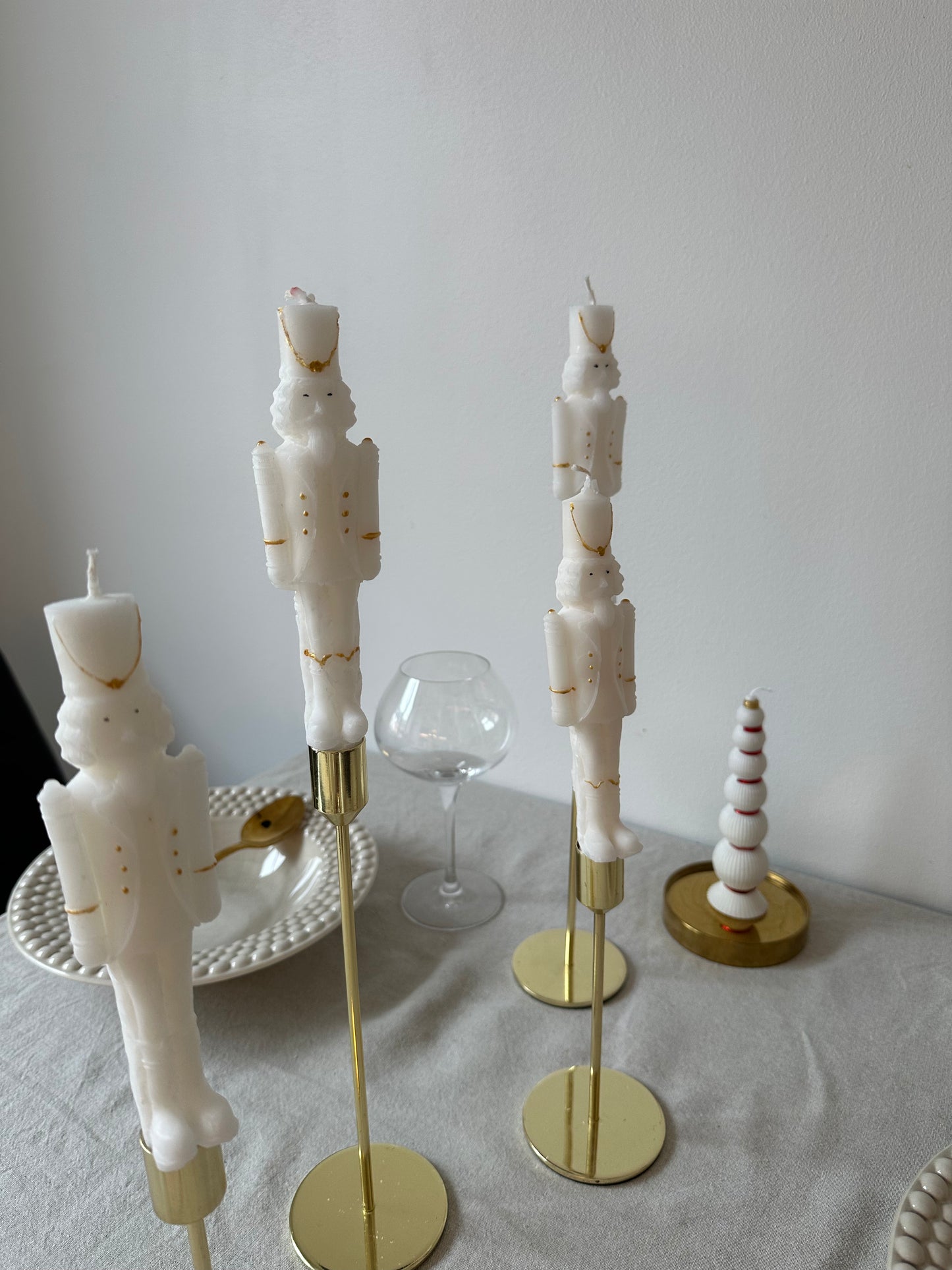 Nötknäppar ljus för ljusstake