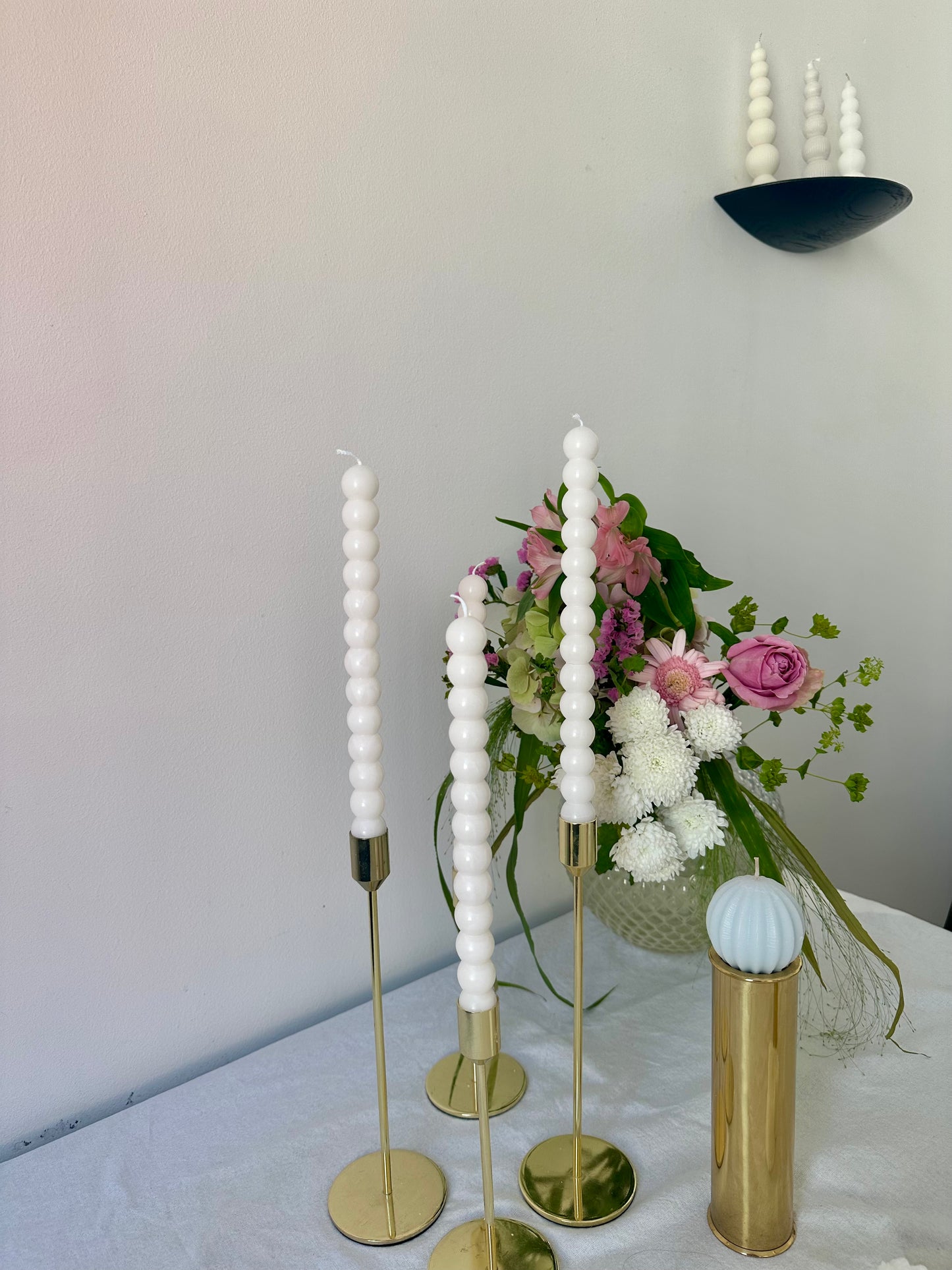 Bubbelformade höga ljus 2st
