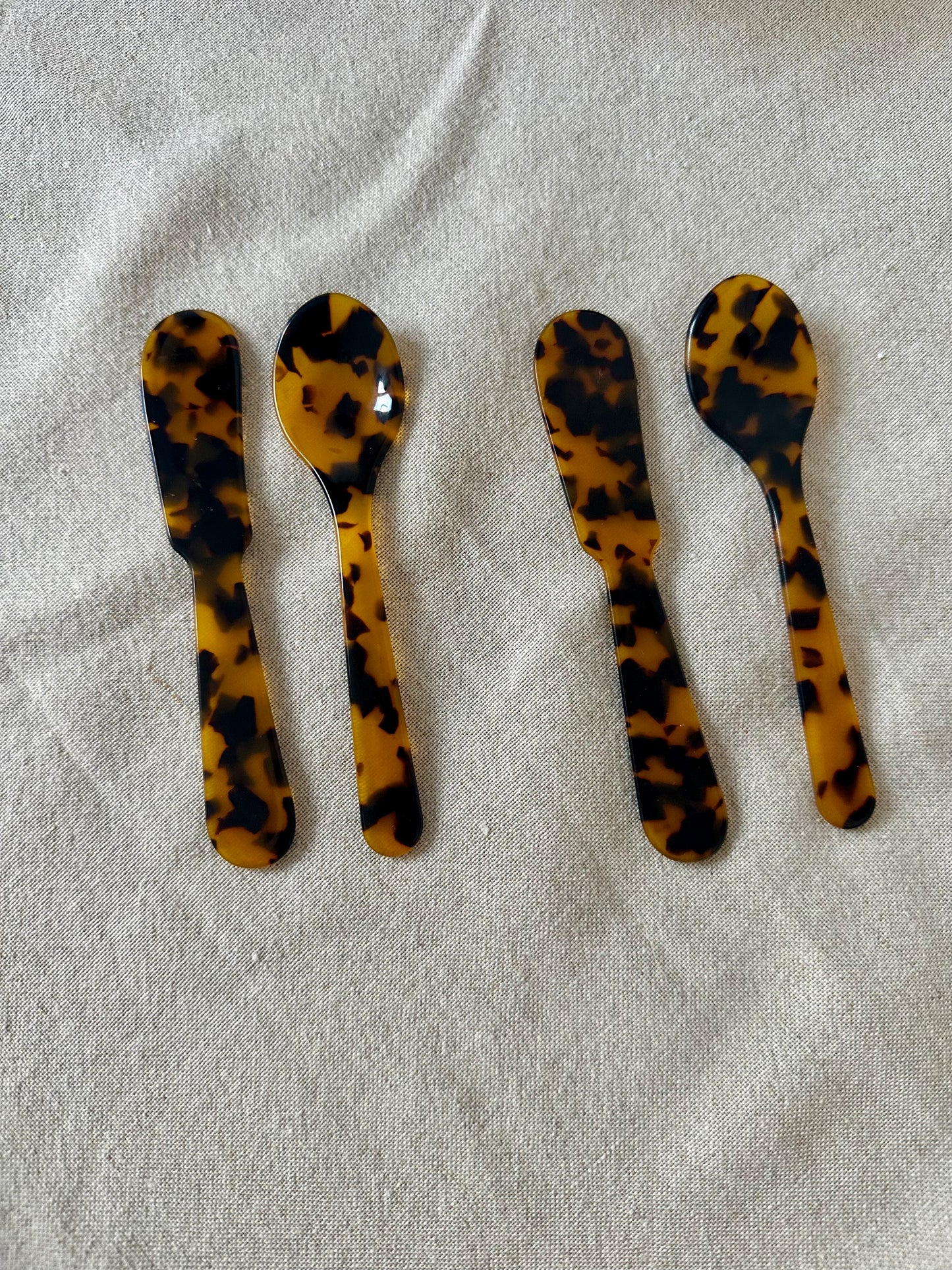 Leopard smörkniv och sked