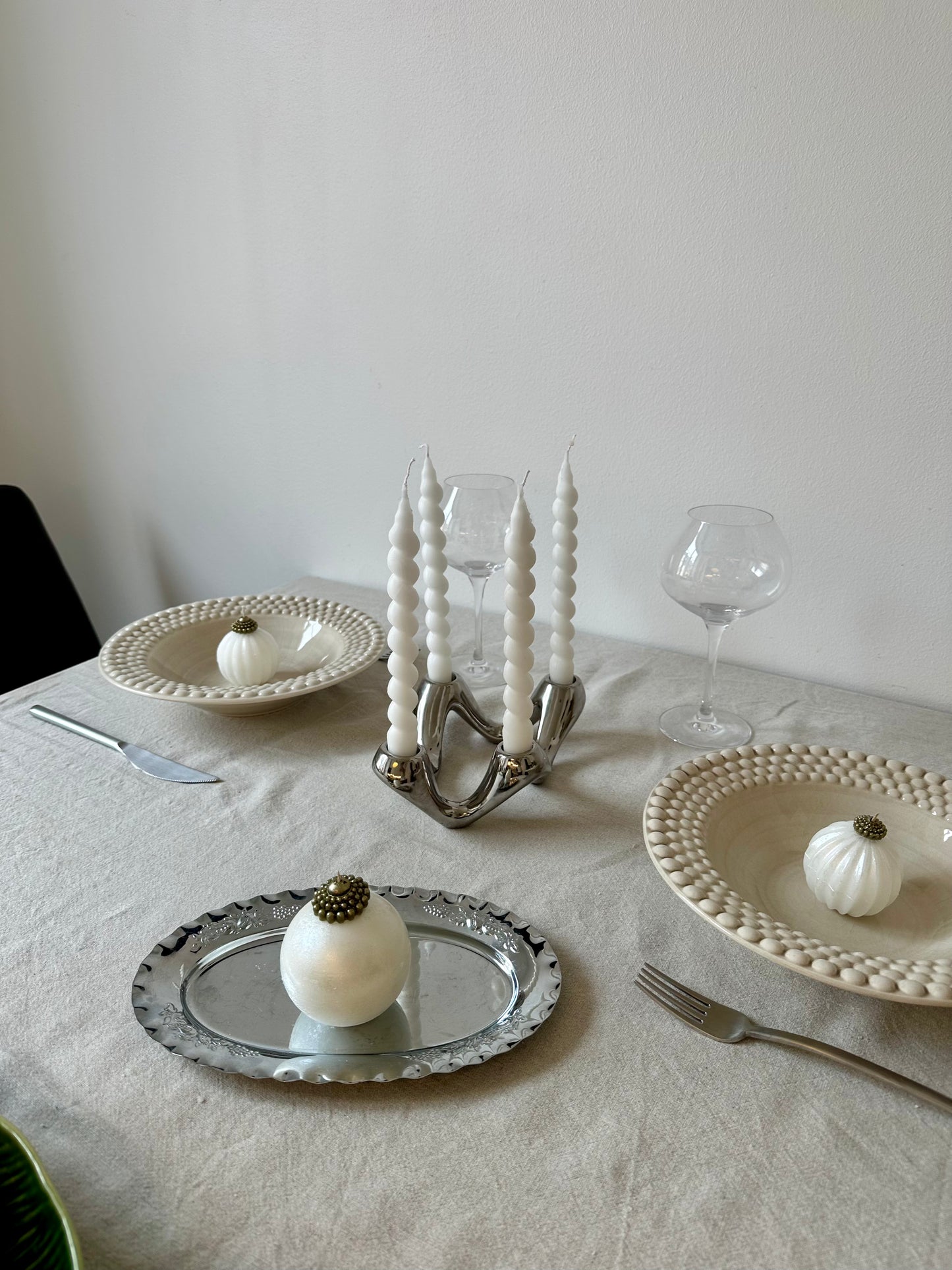 Stor pärlemor julkula ljus