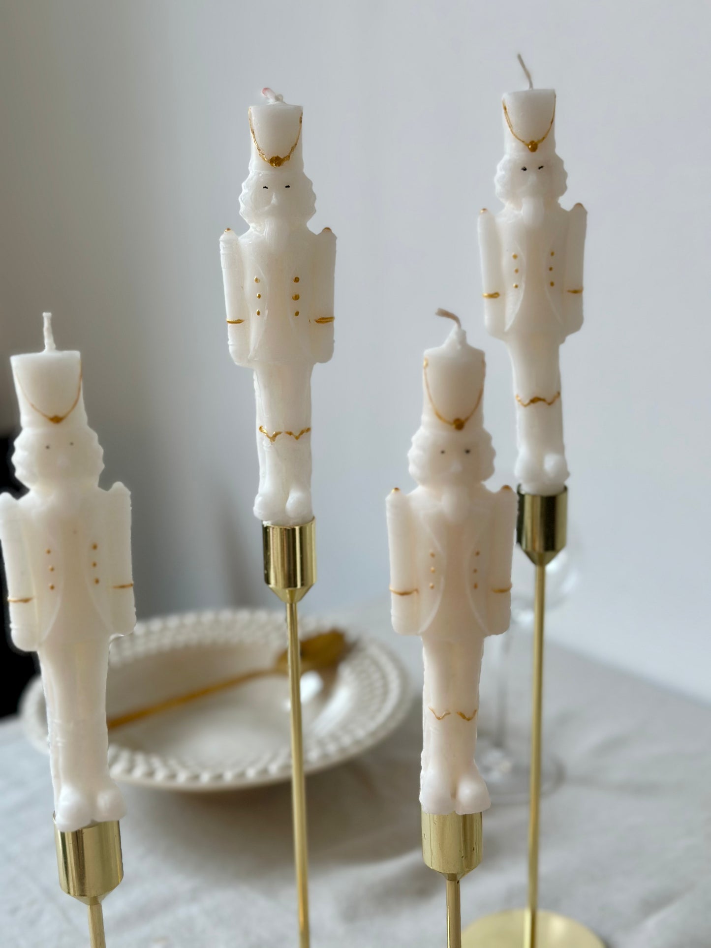 Nötknäppar ljus för ljusstake