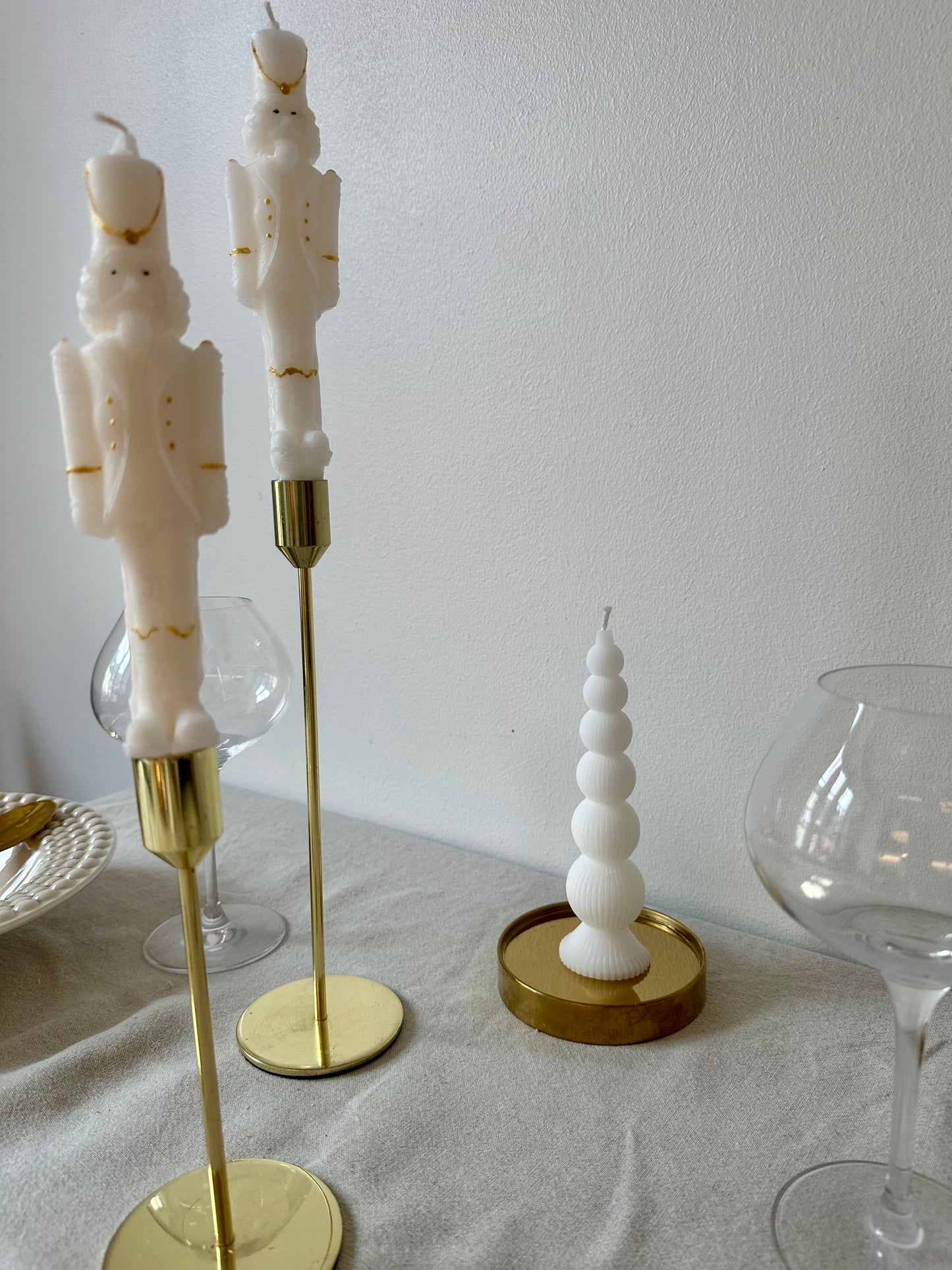 Nötknäppar ljus för ljusstake