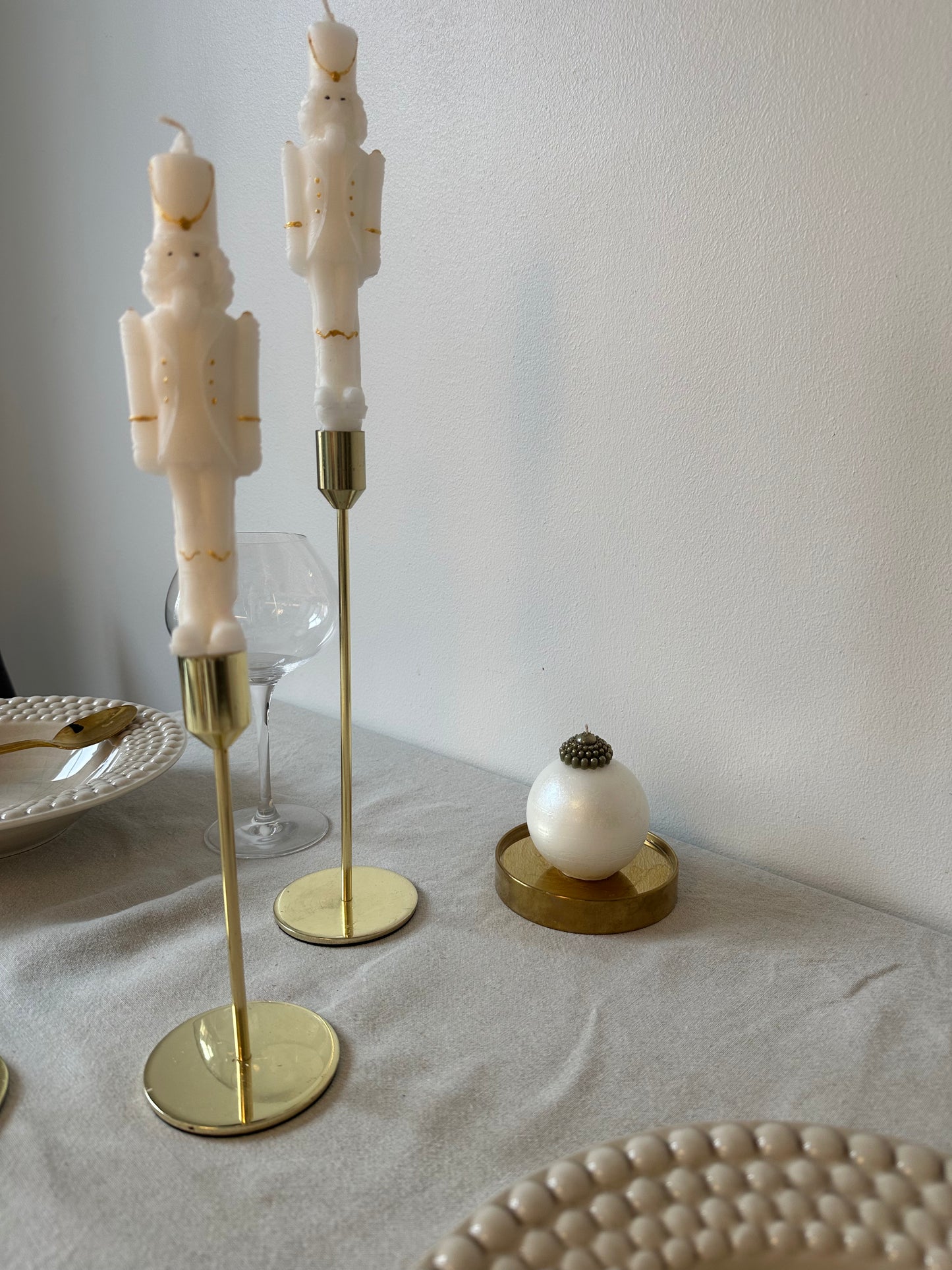 Stor pärlemor julkula ljus