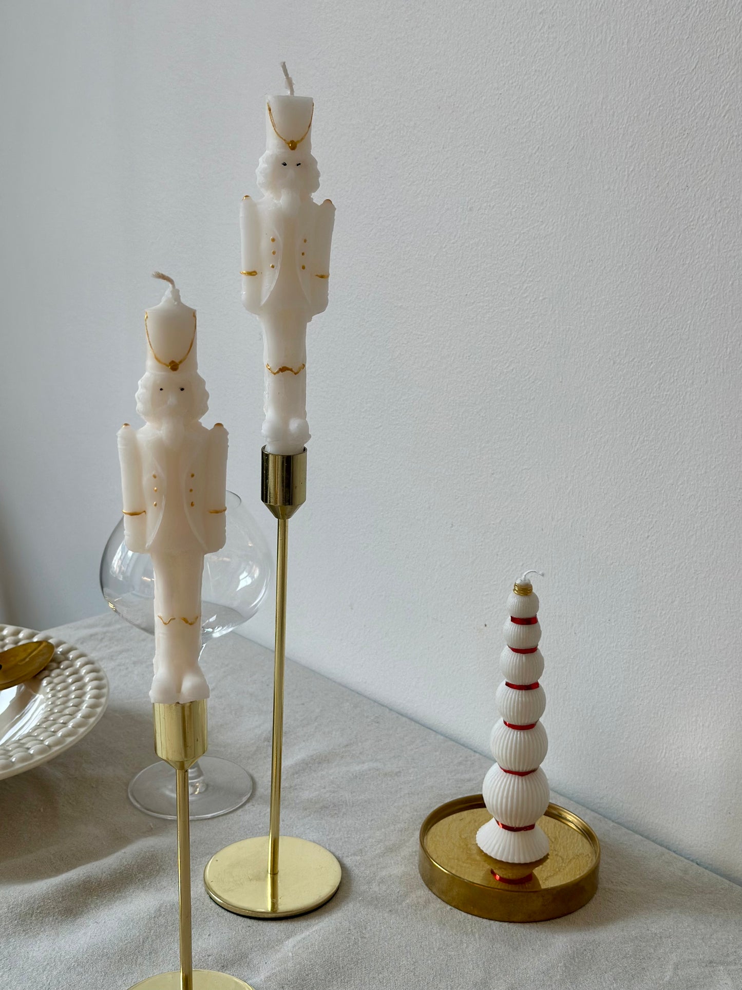 Nötknäppar ljus för ljusstake