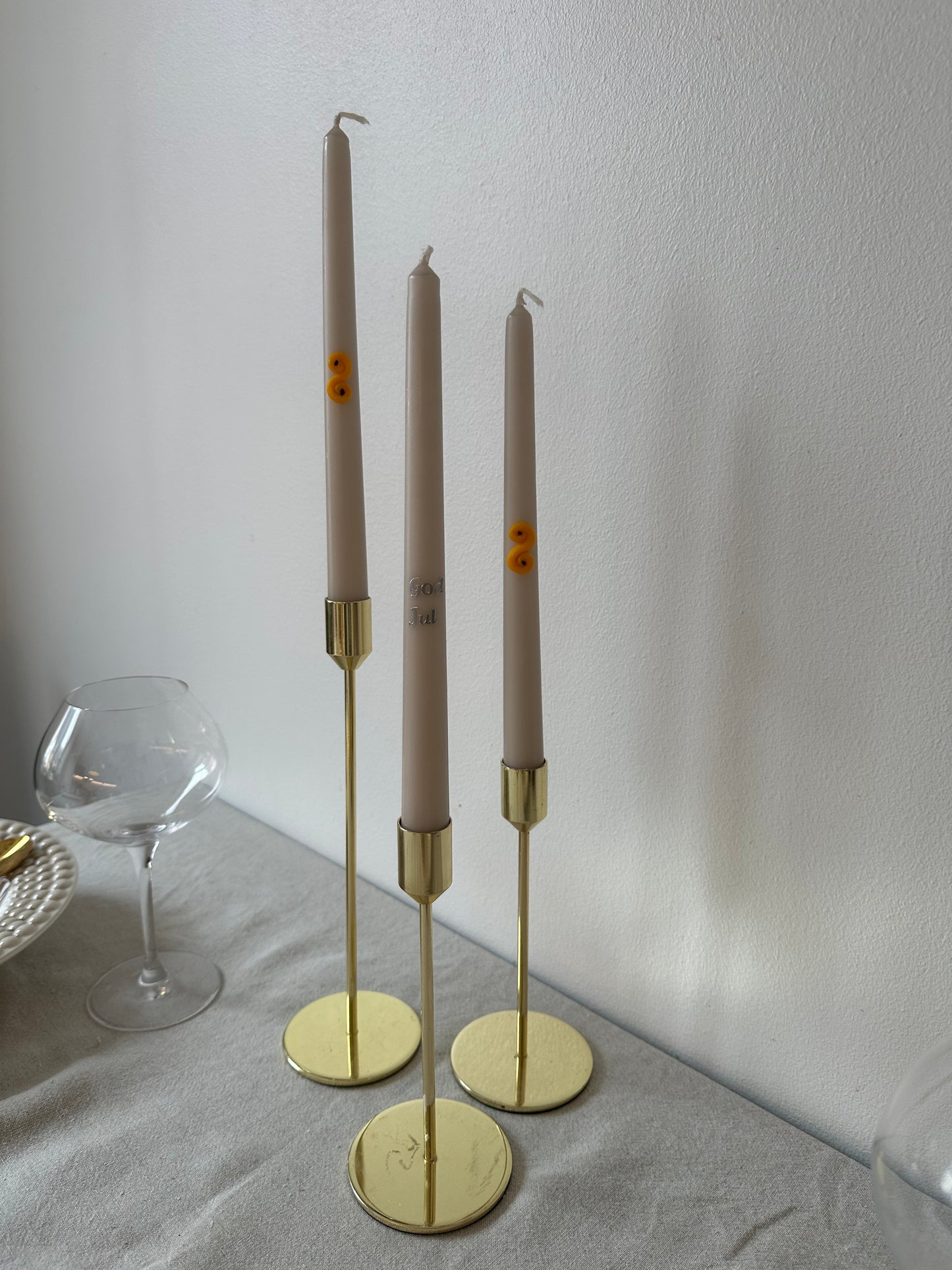 Lussebulle ljus höga 3st