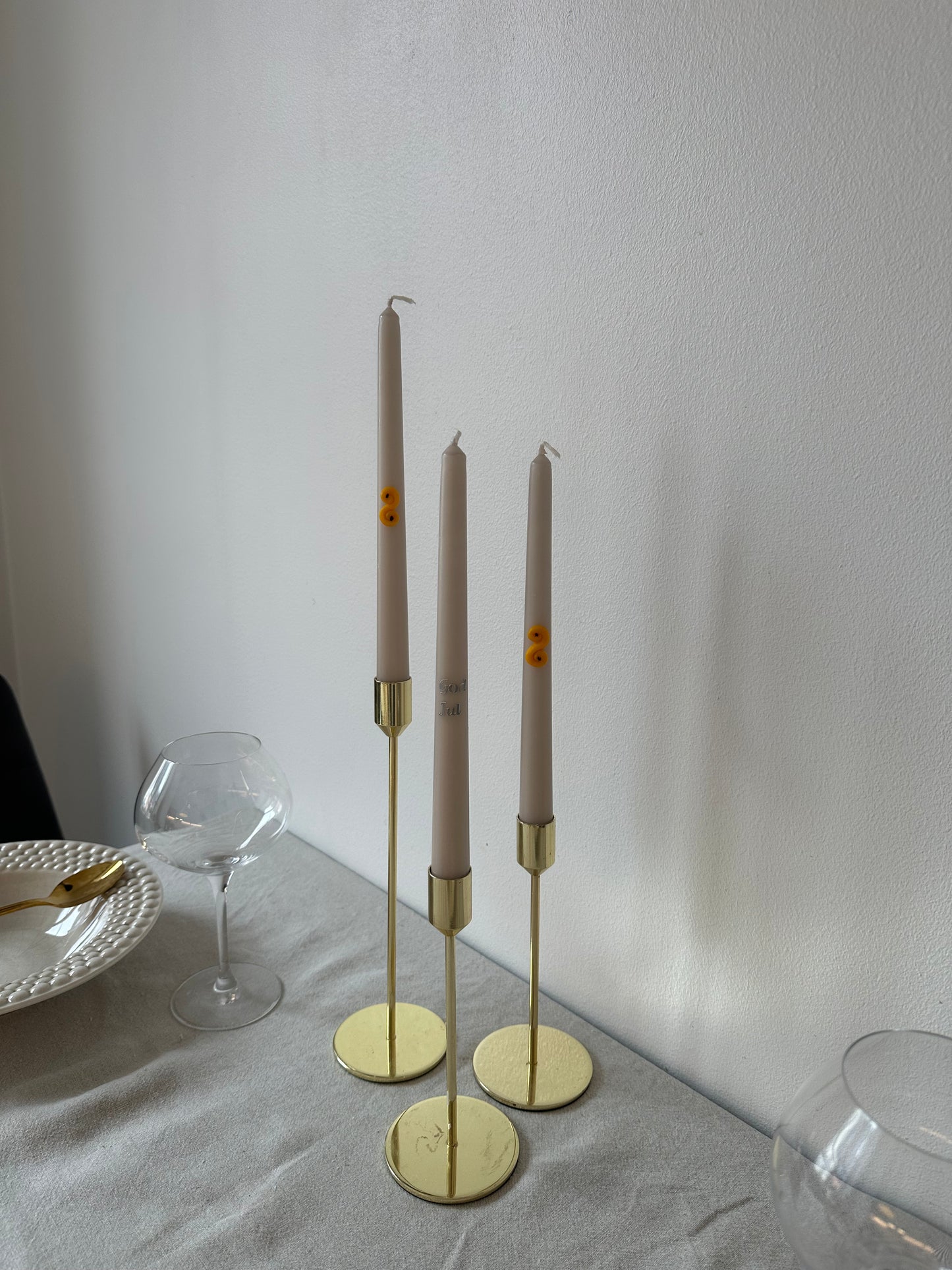 Lussebulle ljus höga 3st