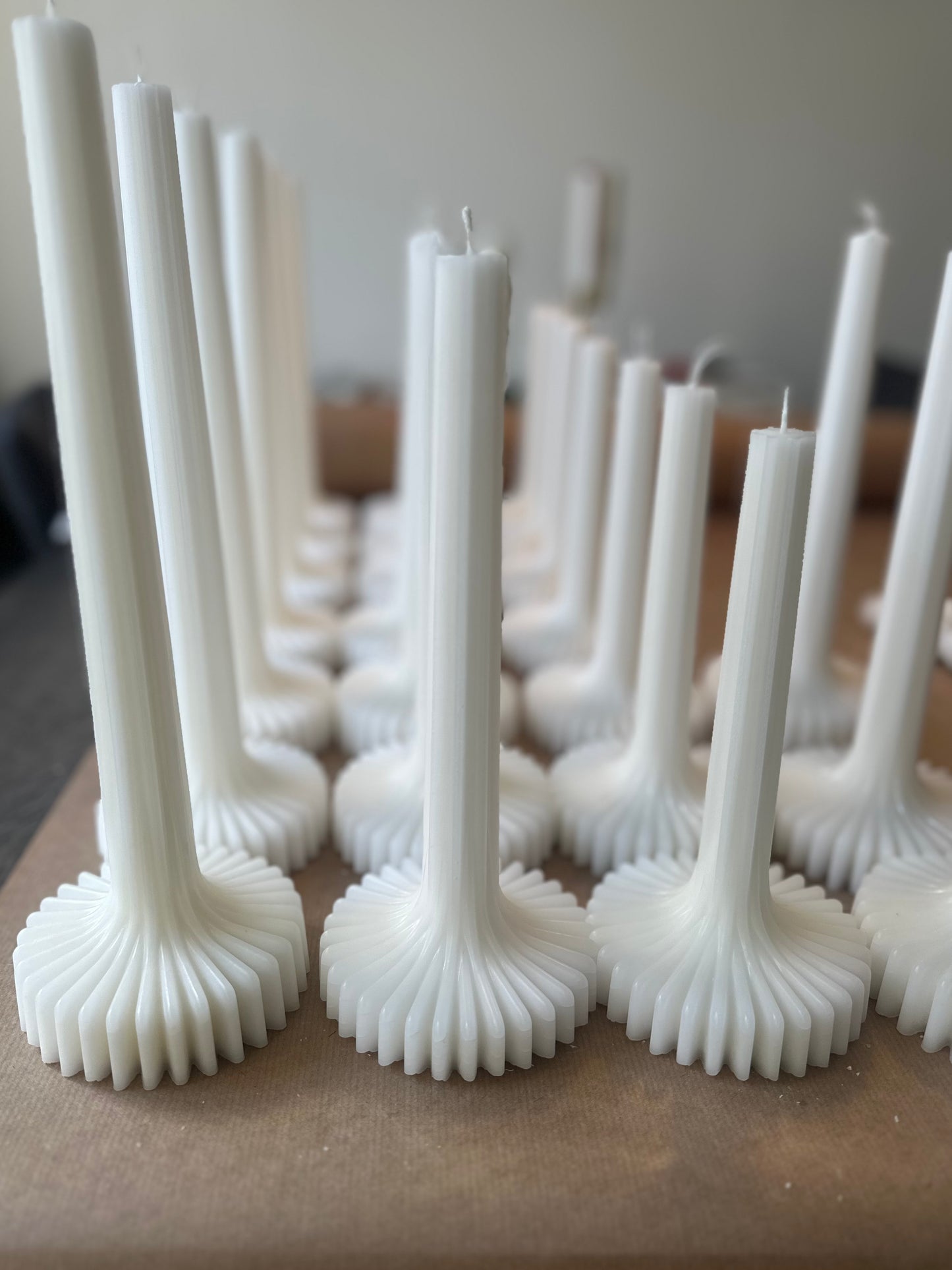 Höga räfflade ljus (2st stl M & S)