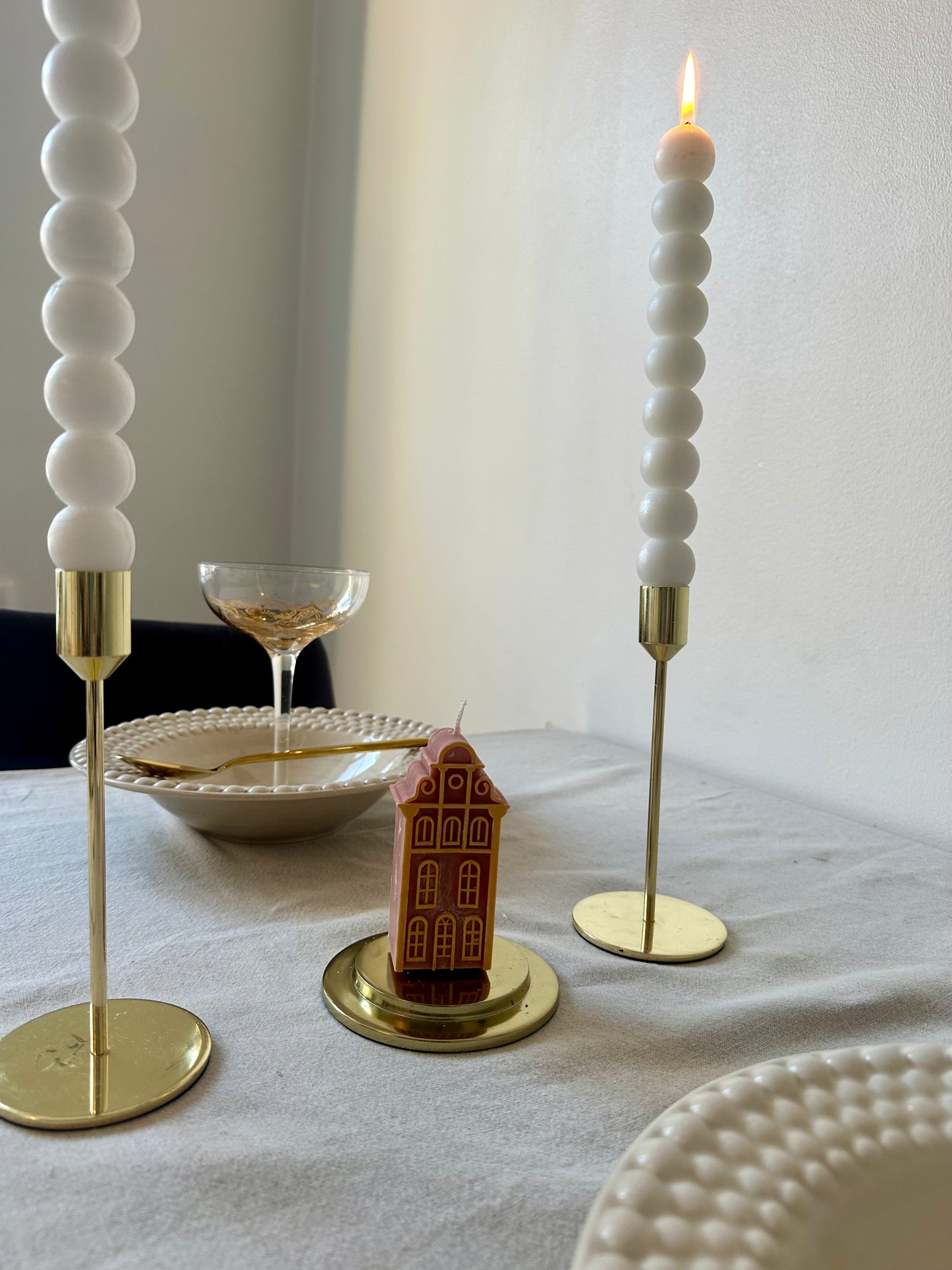 Bubbelformade höga ljus 2st