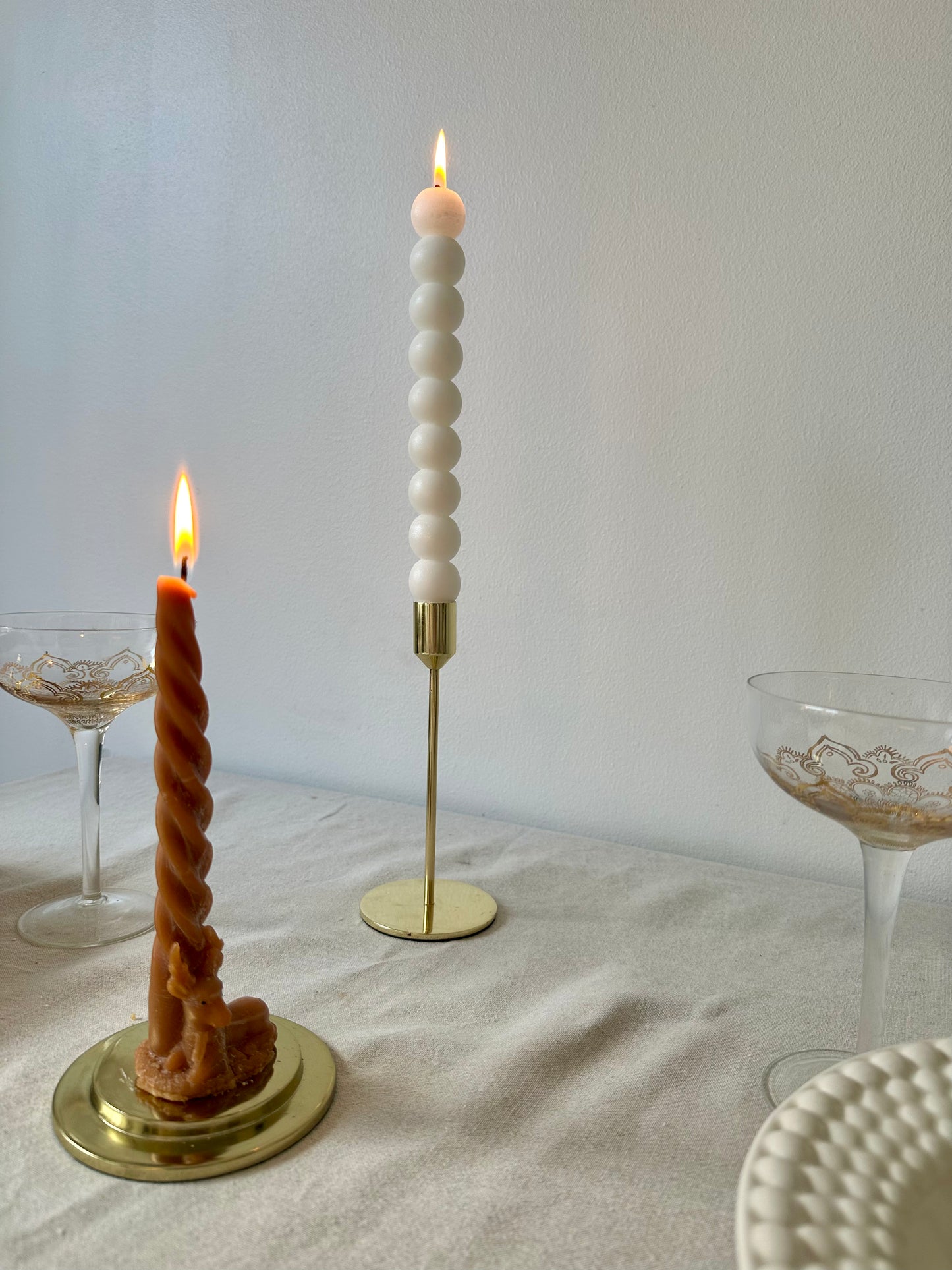 Bubbelformade höga ljus 2st