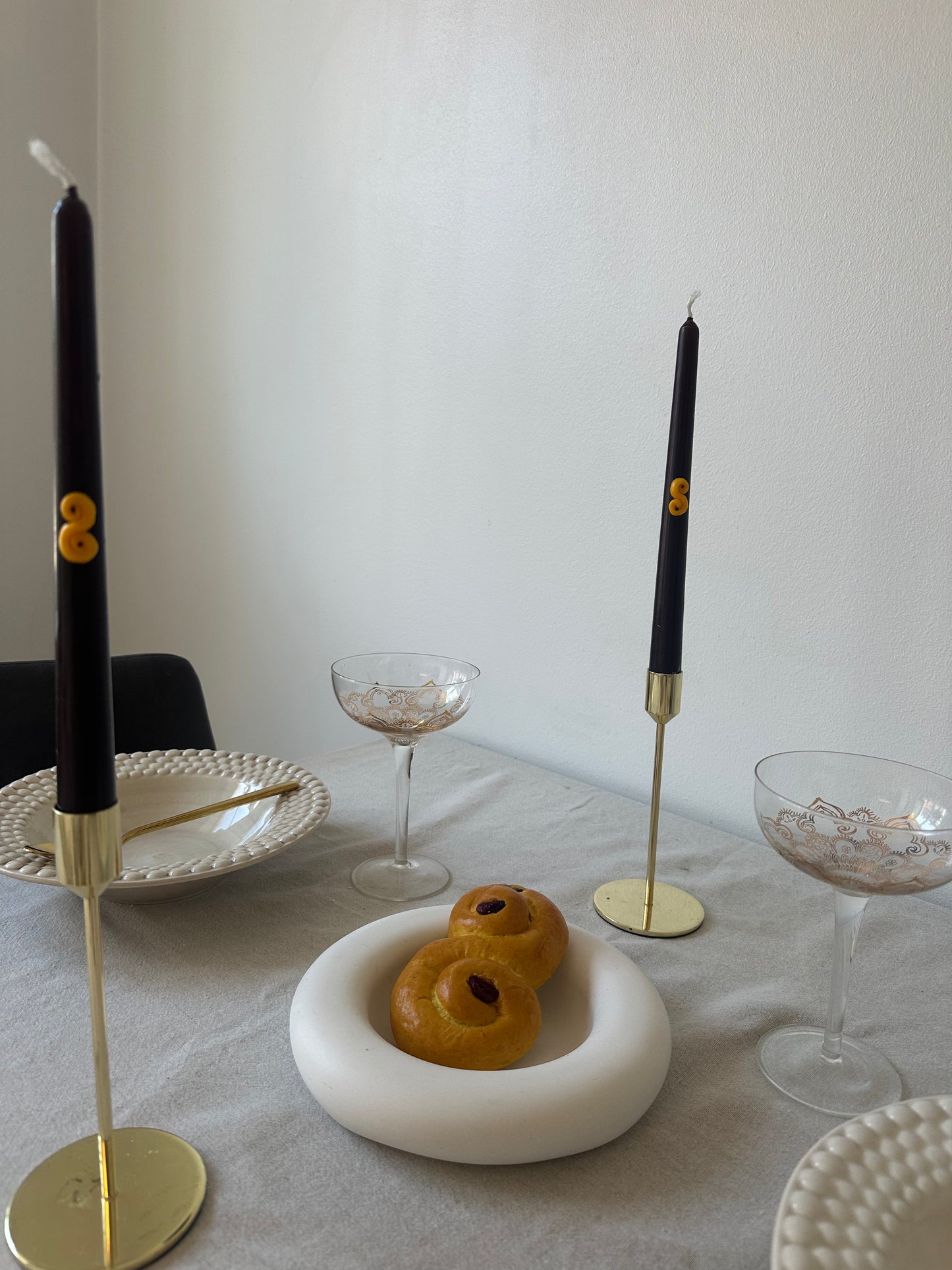 Lussebulle ljus höga 3st