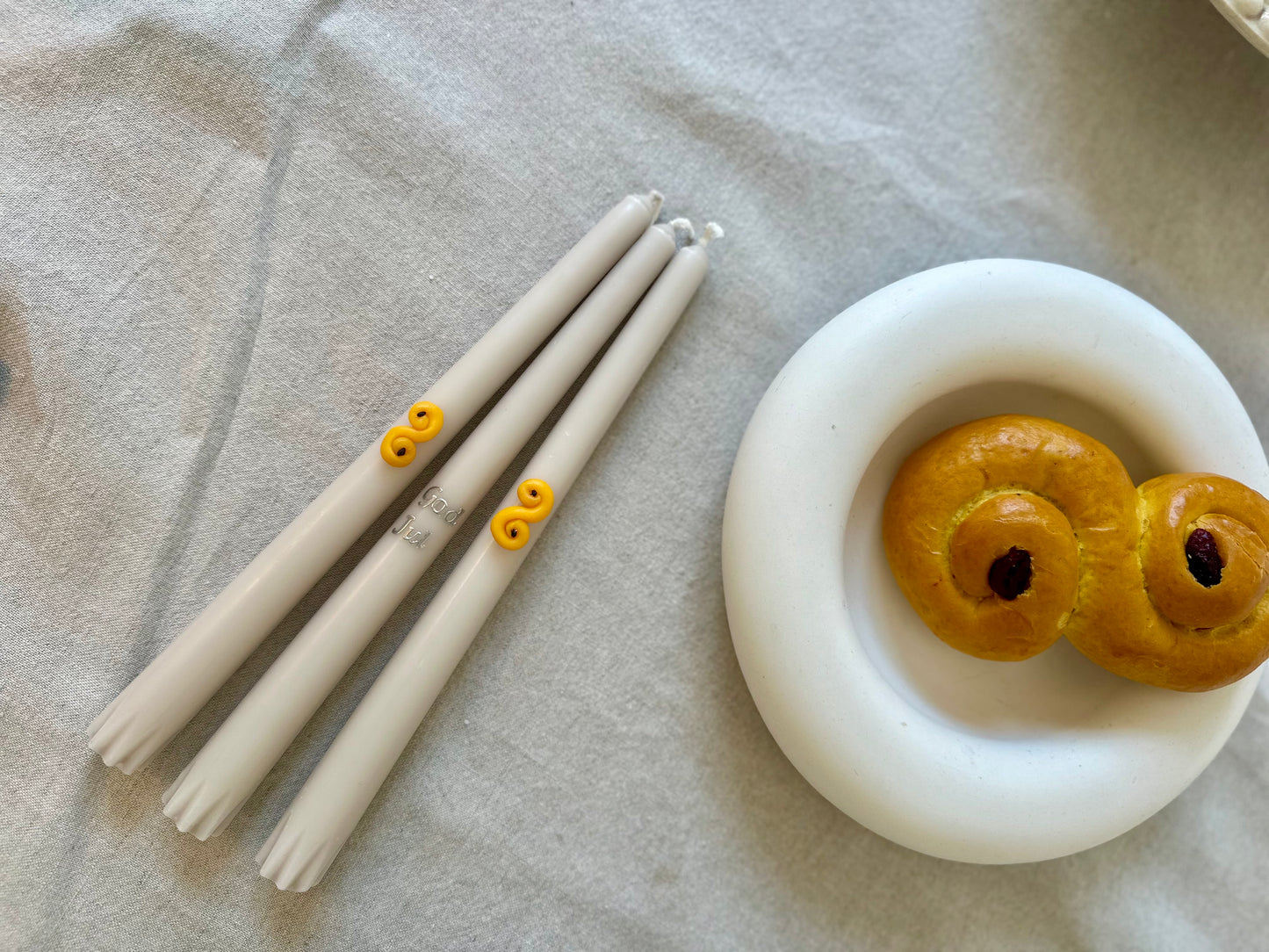 Lussebulle ljus höga 3st