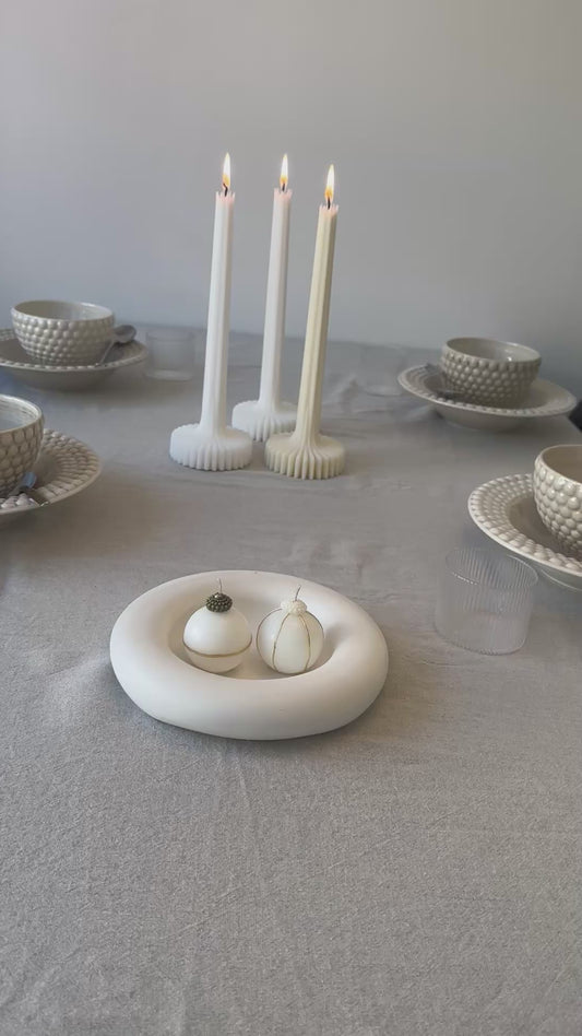 Guldvita julkulor ljus (2st)